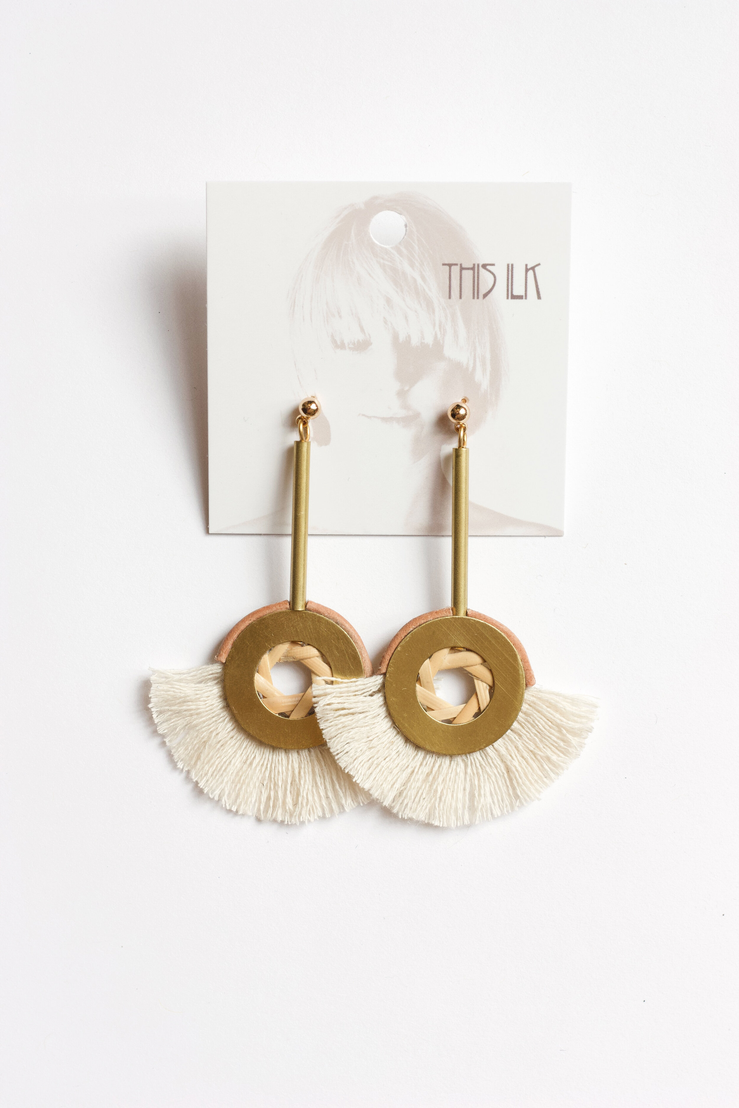 Arc wire deals fringe earrings